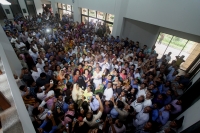 Yunus returns home among joyful colleagues holding Olympic Torch