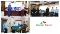 Grameen Telecom Provides Masks and PPEs to the Police, Army and RAB